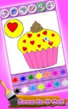 My Sweet Cupcake Saloon Coloring Book Pages游戲截圖4