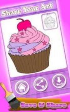 My Sweet Cupcake Saloon Coloring Book Pages游戲截圖2