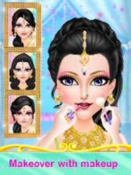 Indian Style Wedding Makeup - Indian Makeover Game游戏截图4
