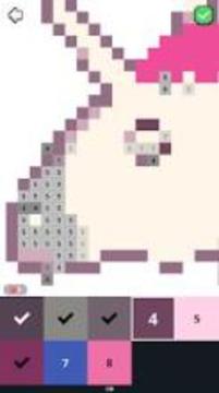 3D Unicorn Color by Number Pixel Art Coloring book游戲截圖2