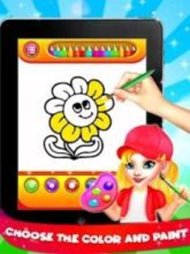Flower Coloring Book For Kids - Drawing pad游戲截圖4