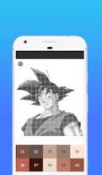 Goku Ultra Color By Number - Pixel Art游戲截圖1