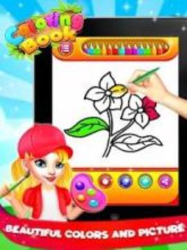 Flower Coloring Book For Kids - Drawing pad游戲截圖5