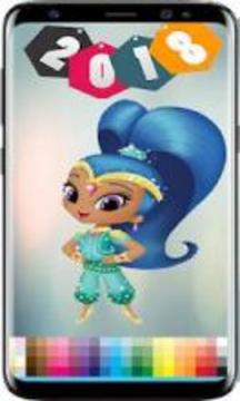 Shimmer shine coloring page by fans游戲截圖4