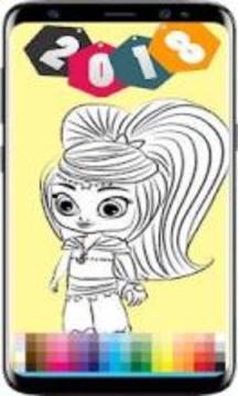 Shimmer shine coloring page by fans游戲截圖1