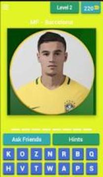World Cup 2018 : Brazil Player Quiz游戲截圖4