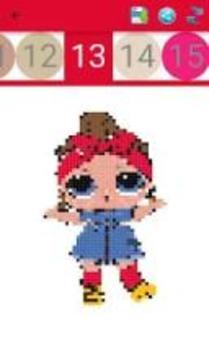 Princesses and Dolls color by number-Lol Pixel Art游戲截圖3