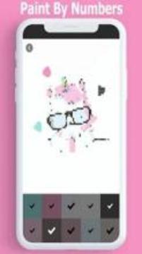 Unicorn - Color by Number pixel art coloring game游戲截圖2