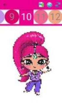 Princesses and Dolls color by number-Lol Pixel Art游戲截圖2