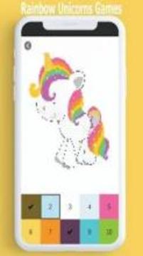 Unicorn - Color by Number pixel art coloring game游戲截圖4