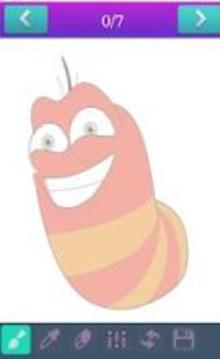 Drawing Red Larva:Coloring游戲截圖5