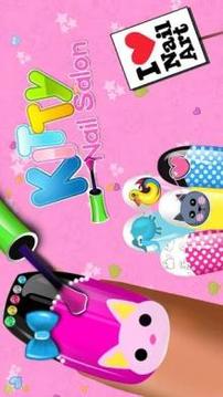 Kitty Nail Salon - Nail Art Design & Coloring Game游戲截圖4