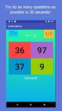 Quick Math: Addition Challenge游戲截圖3