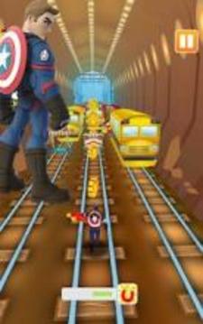 Subway Captain American Hero游戲截圖1