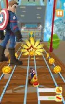 Subway Captain American Hero游戲截圖4