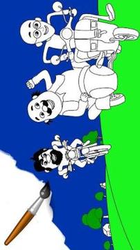 Superhero Motuuu Patloo Coloring Book游戲截圖2