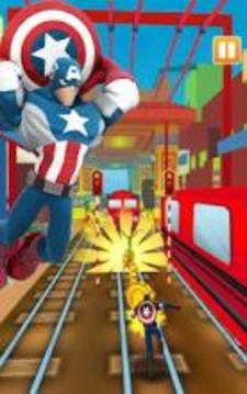 Subway Captain American Hero游戲截圖3