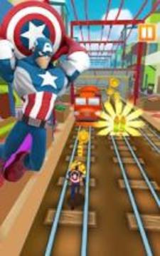 Subway Captain American Hero游戲截圖5