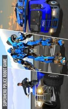 US Police Quad Bike ATV Robot Car Transporter Game游戲截圖2