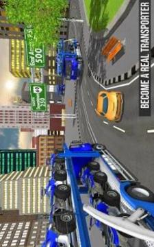 US Police Quad Bike ATV Robot Car Transporter Game游戲截圖4