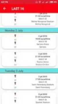 Fifa World Cup Russia 2018 Time Schedule游戲截圖2