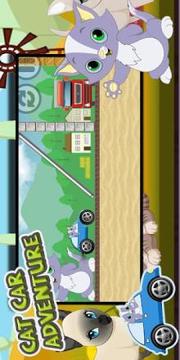 Cat Adventure - Racing Animal Car游戲截圖3