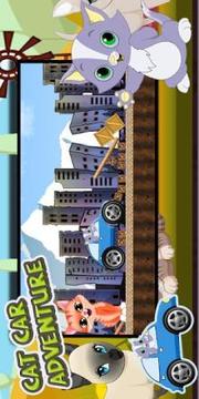 Cat Adventure - Racing Animal Car游戲截圖5
