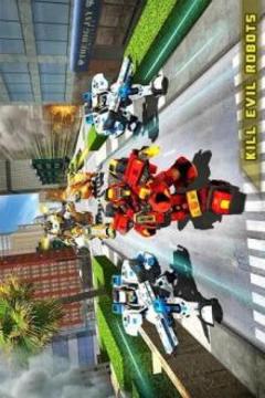Futuristic Rhino Robot Car Transformation Game游戲截圖2