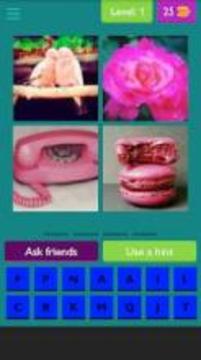 4 Synonyms Equals 1 Word - Guess The Word Pic Quiz游戲截圖2