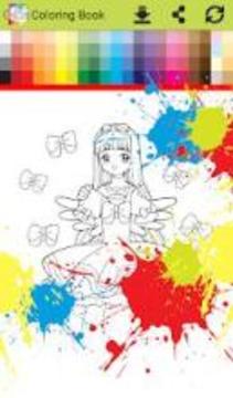 Princess anime Coloring Books for Kids Free Games游戲截圖4