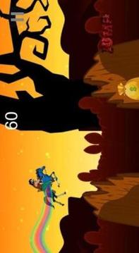Rainbow unicorn run 2-ninja bahubali & zombie 3游戲截圖4