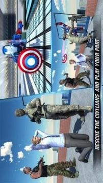 Flying Rescue Hero Captain Robot America游戲截圖1