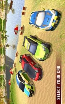 Floating Water Car Driving Simulator: Beach Racing游戲截圖2