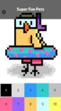 Pet Pixel Paint - Color by Numbers游戲截圖4