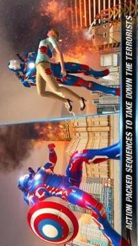 Flying Rescue Hero Captain Robot America游戲截圖4