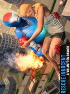 Flying Captain Superhero Robot Rescue Mission游戲截圖4