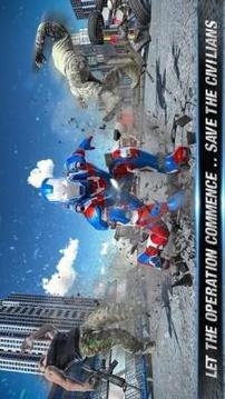 Flying Rescue Hero Captain Robot America游戲截圖2