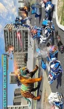 Robot Transforming Wild Tiger Game: Cheetah Games游戲截圖1