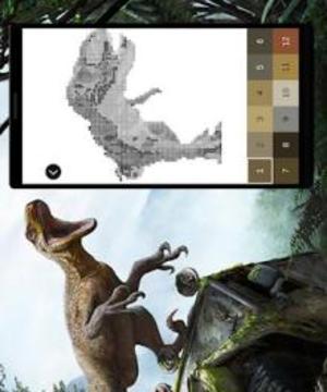 Pixel Color By Number: Jurassic Dinosaur Pixel Art游戲截圖2