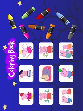 Color book paint Peppy pig游戲截圖4