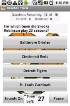 Baseball Trivia游戏截图2