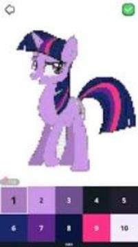 3D Little Pony Unicorn Color By Number Pixel art游戲截圖2