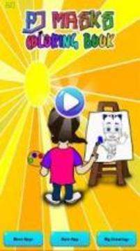 Coloring PJ Hero Masks Book游戲截圖4