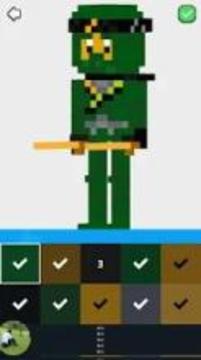 3D Superhero Lego Color by Number - Pixel art游戲截圖1