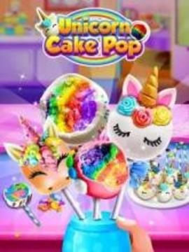 Cake Pop Unicorn Kids - Sweet Cake Dessert游戲截圖1