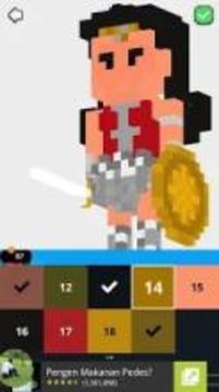 3D Superhero Lego Color by Number - Pixel art游戲截圖2