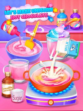 Unicorn Treats - Sweet Hot Chocolate & Toast Maker游戲截圖1