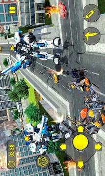 Futuristic Robot Transform Battle Tiger Robots War游戏截图1