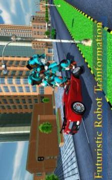 US Police Robot Car Cop Transform Crocodile Game游戲截圖4