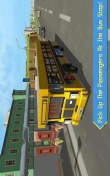 School Bus Simulator: Blocky World游戲截圖1